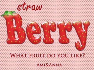 Berryと書いたイチゴのテキストエフェクト