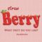 Berryと書いたイチゴのテキストエフェクト