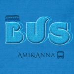 BUSと書いたブルーの布地のテキストエフェクト
